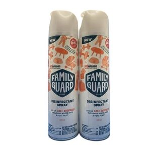 Family Guard Brand Disinfectant Spray Citrus Scent 100+ Surfaces (2-Pack) (D)